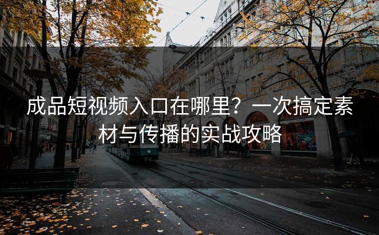 成品短视频入口在哪里？一次搞定素材与传播的实战攻略